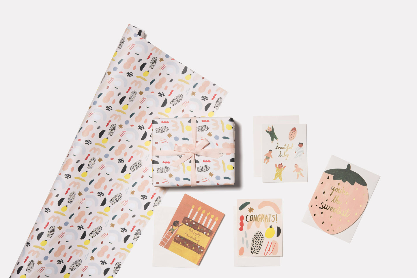 Strawberry love greeting card: Singles