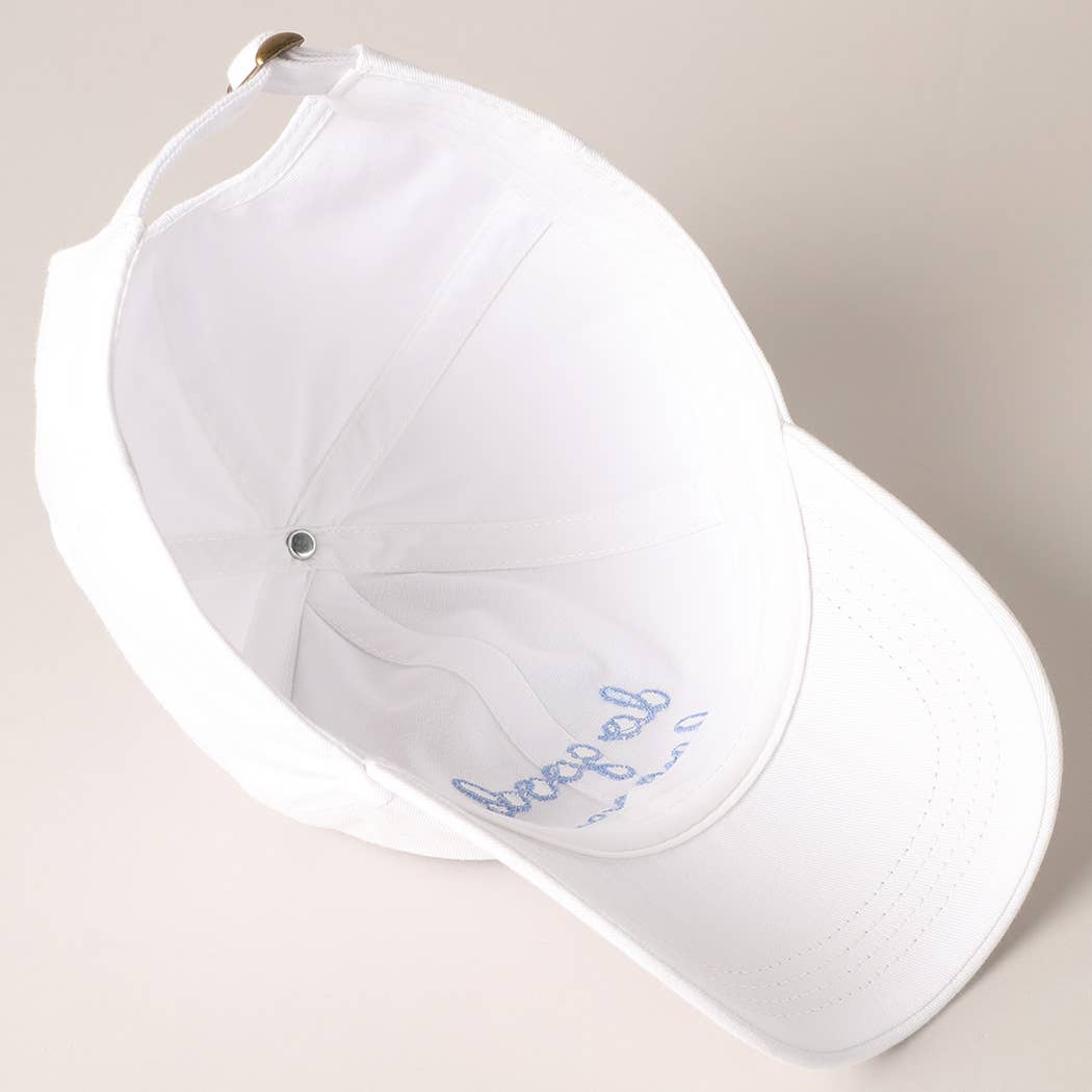 Do Good Be Good Embroidered Letters Baseball Cap: SAGE / ONE SIZE