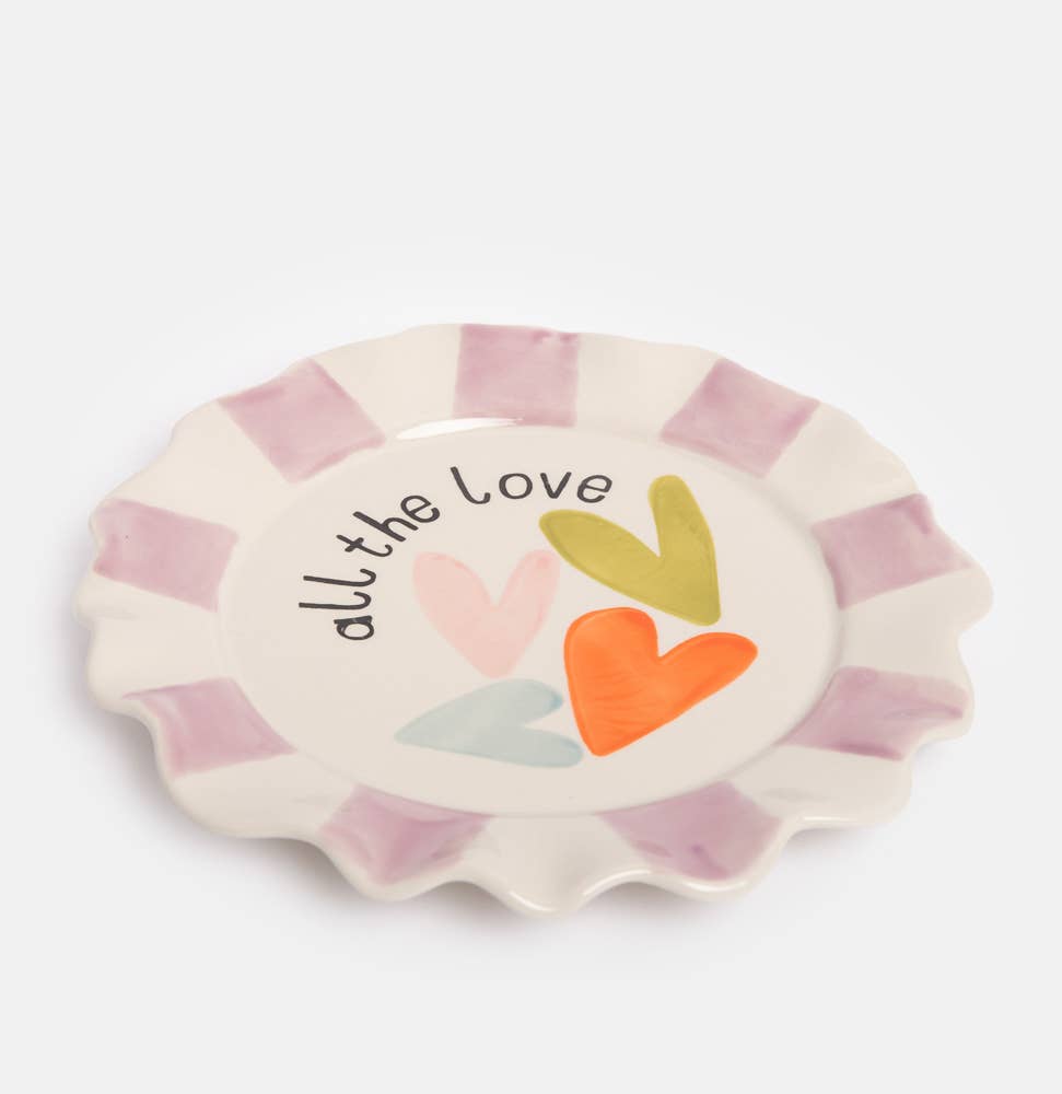 All The Love Multi Hearts Plate
