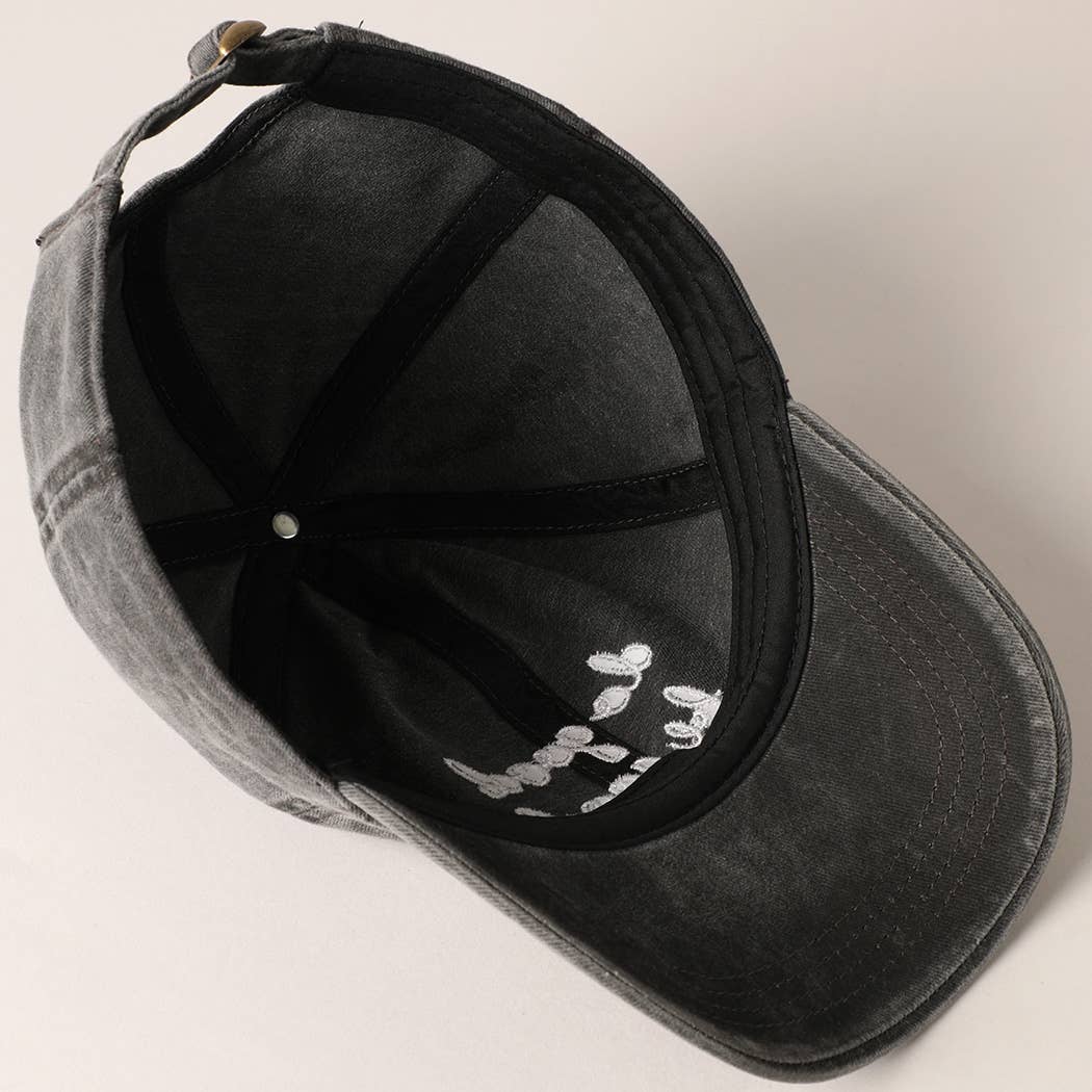 Do Good Be Good Embroidered Letters Baseball Cap: SAGE / ONE SIZE