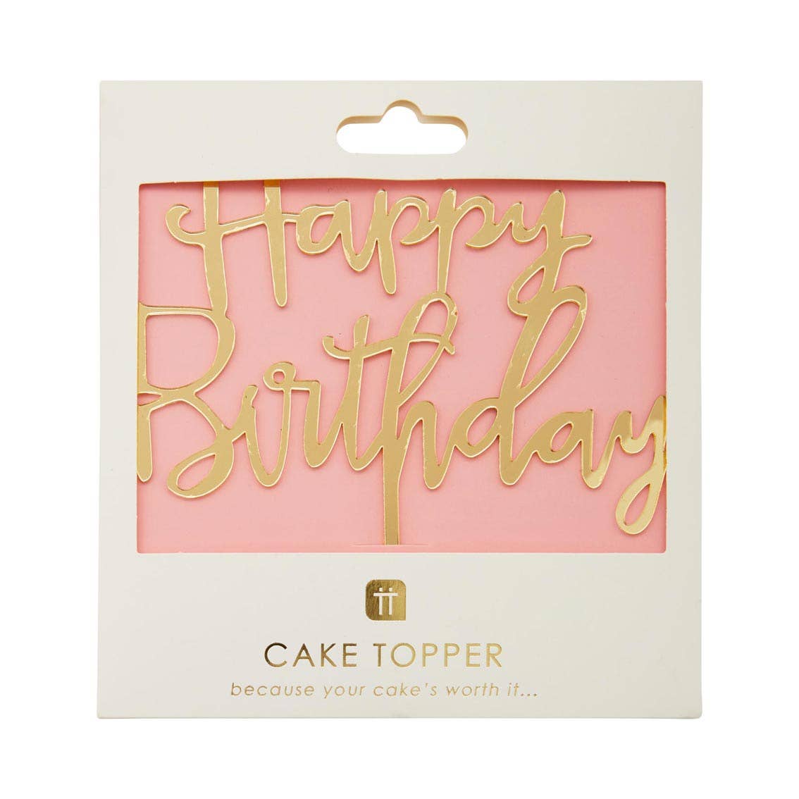 Rose Happy Birthday Cake Topper