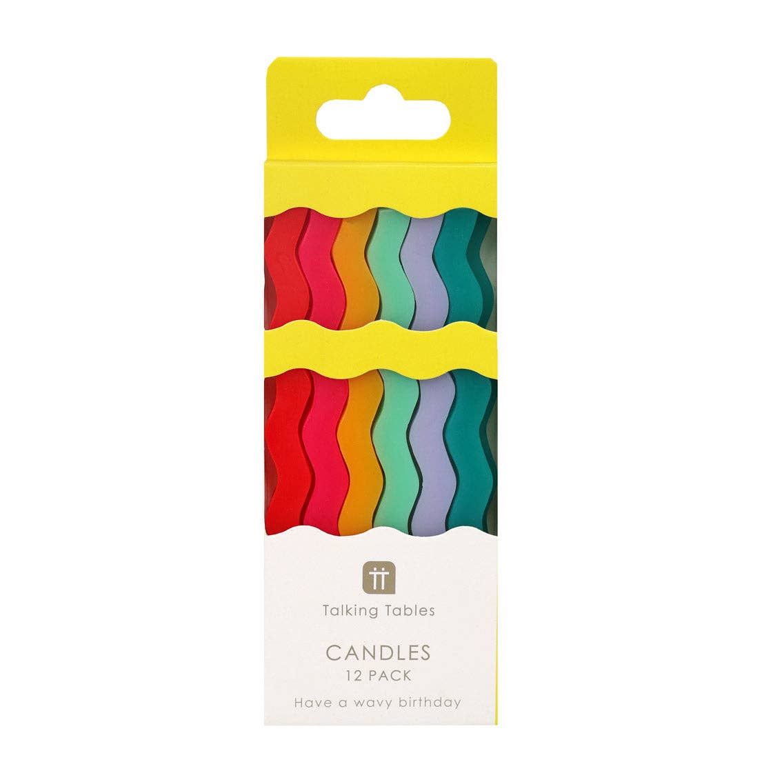 Colorful Wavy Tall Birthday Candle | 12 Pack | Birthday |