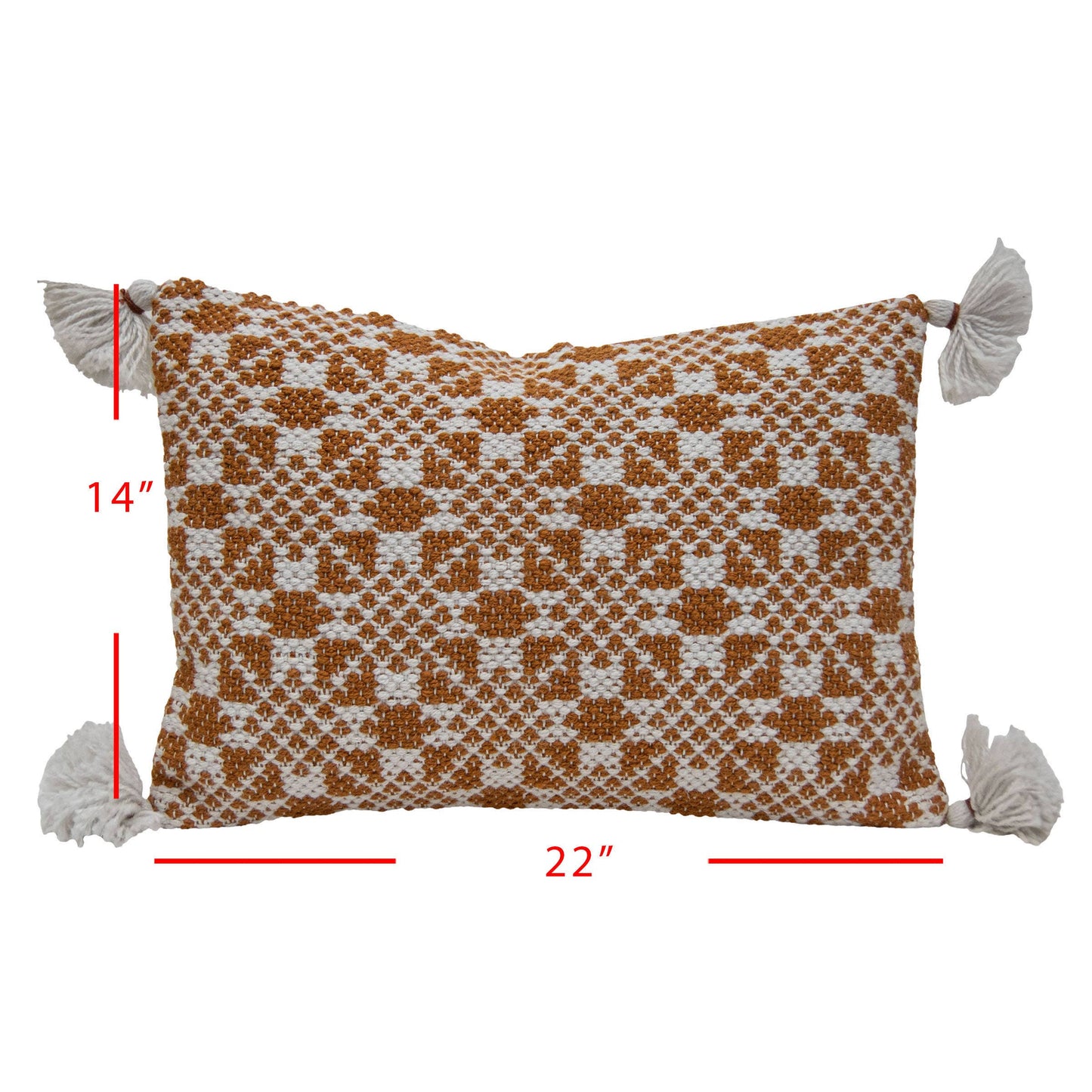 SALE-Bobbi 14x22 Orange Fall Decor Out/Indoor Filled Pillow