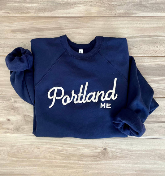 The Icon - Embroidered Crewneck Sweatshirt - Customizable: Navy / 3XL