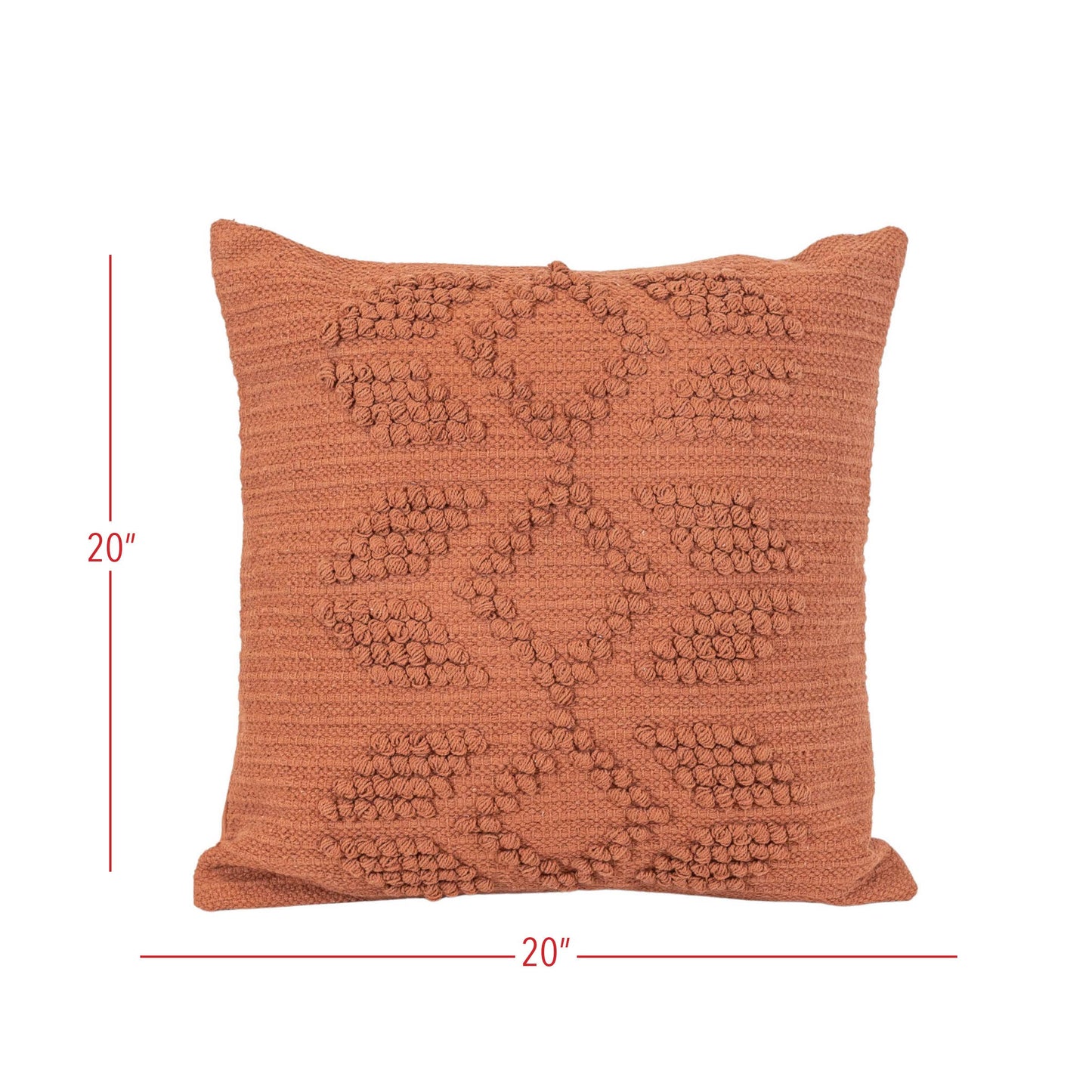 Rosa 20x20 Rust Southwest Geo Filled Pillow Cotton
