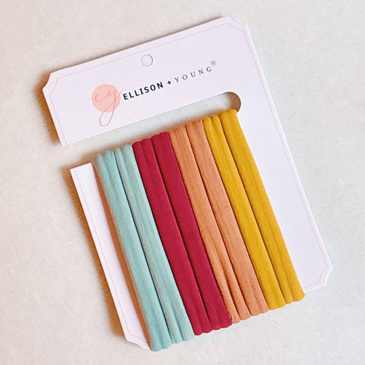 Everyday Lovely Hair Ties Set Of 8: Earthy Jewels