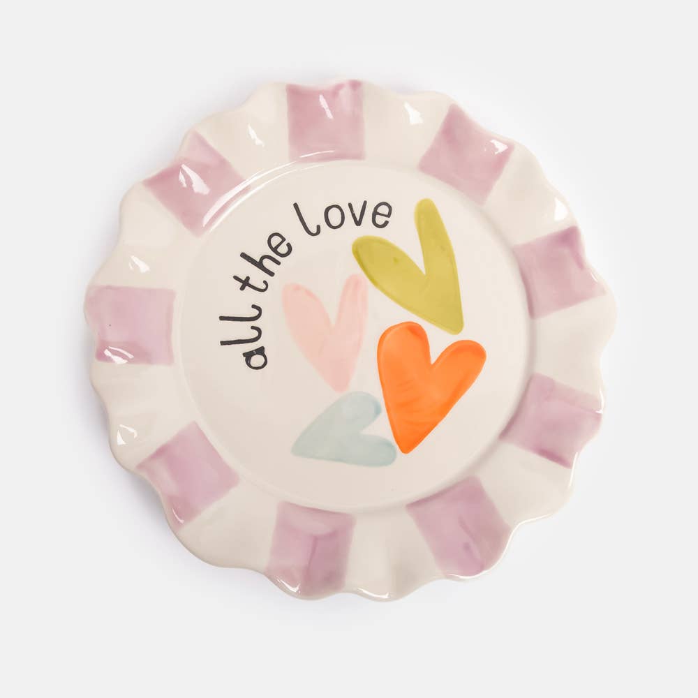 All The Love Multi Hearts Plate