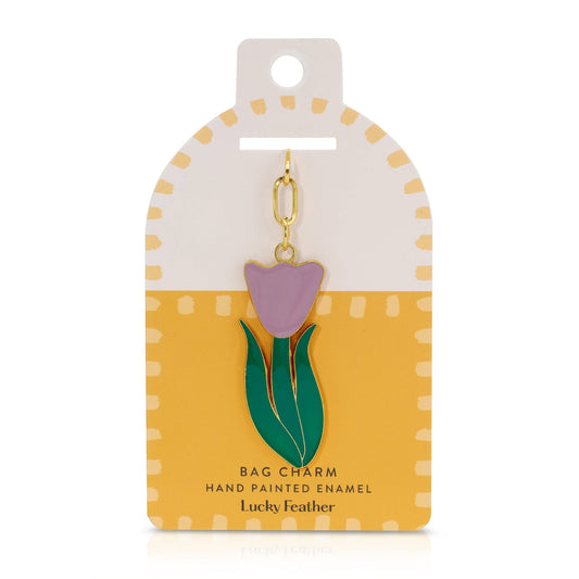 Enamel Bag Charm - Tulip