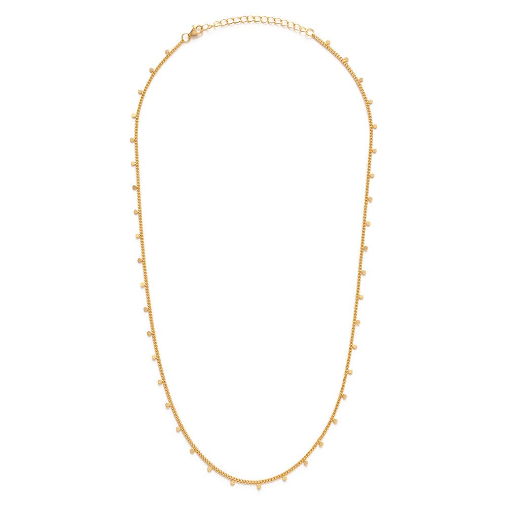 Tiny Dot Necklace: Gold