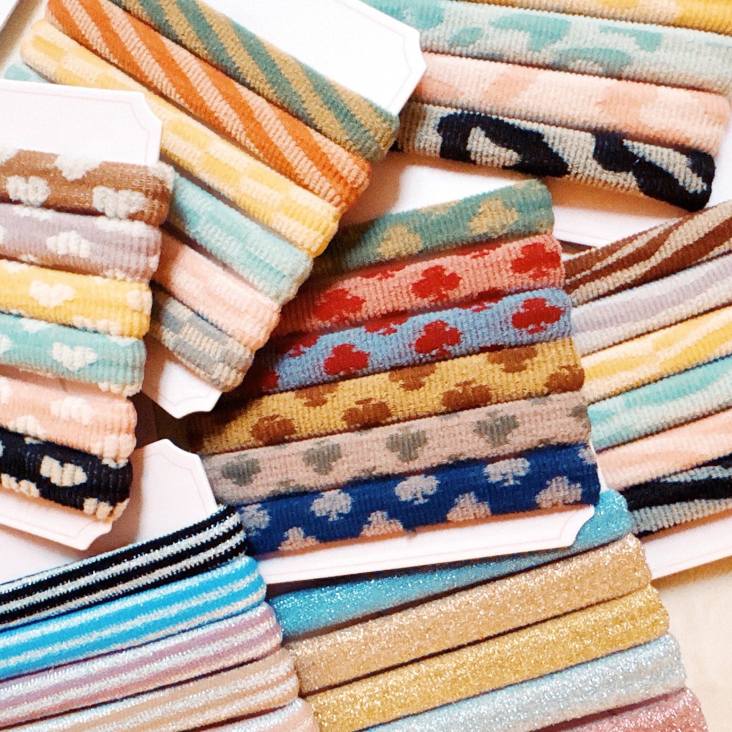 Worlds Best Everyday Hair Ties Set Of 6: Stripes