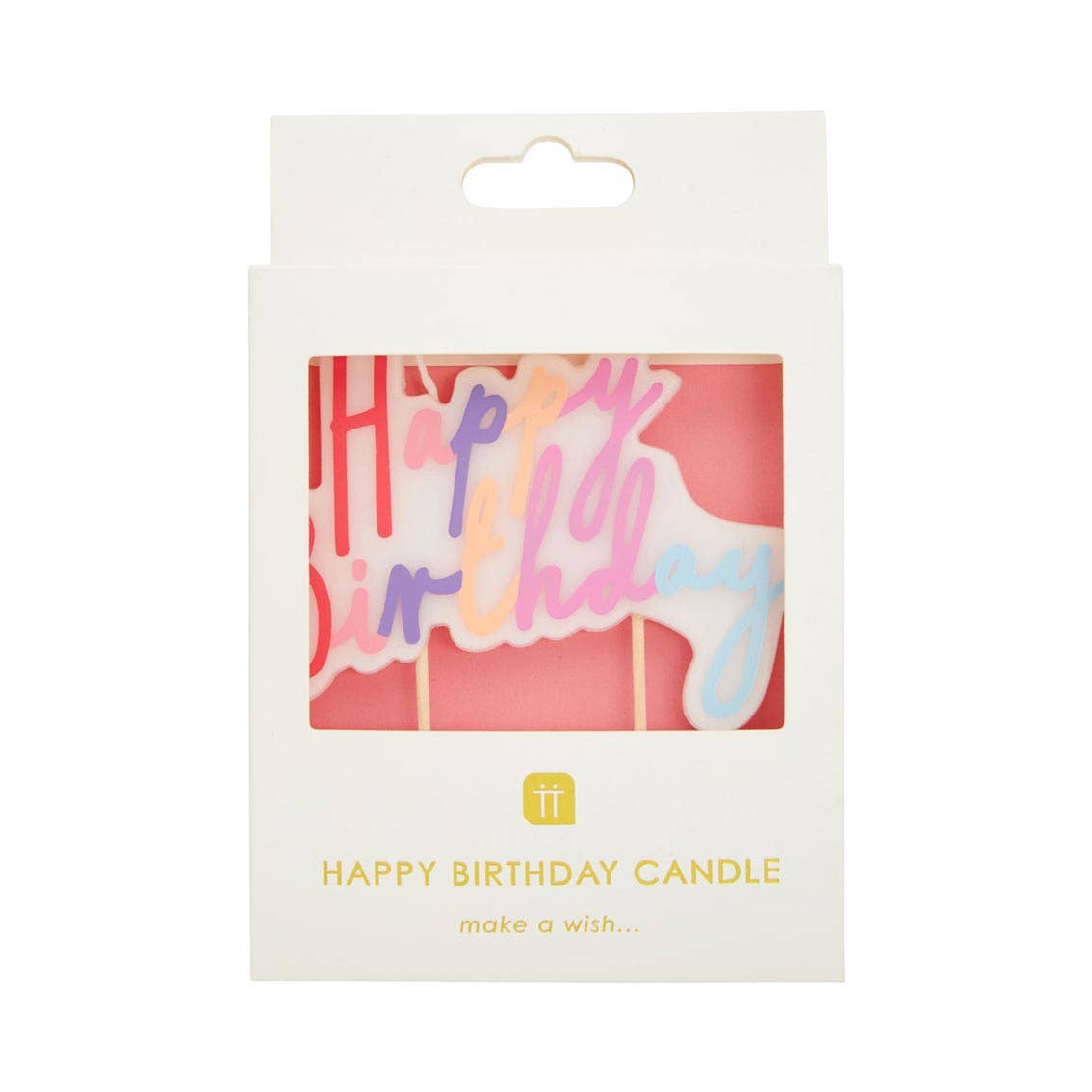 Pastel Happy Birthday Printed Cake Candles | 24 Pack |