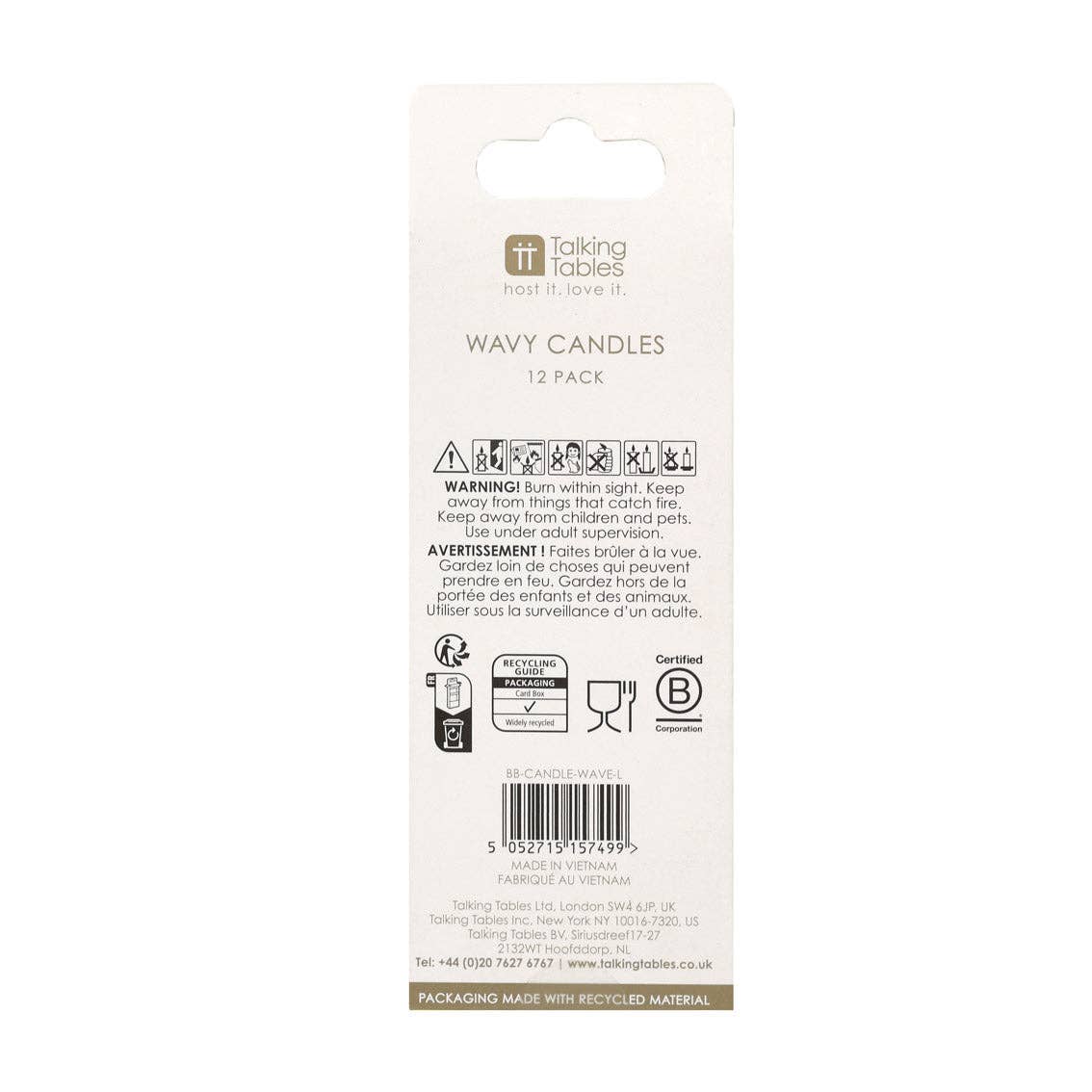 Colorful Wavy Tall Birthday Candle | 12 Pack | Birthday |