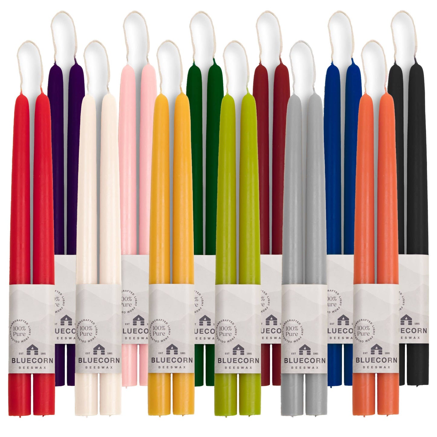 Beeswax Taper Candles – Eco-Friendly, Dripless & Handmade: Dusty Rose / 12"