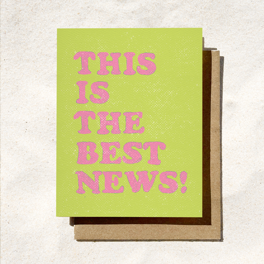This Is The Best News Congratulations Card | New Baby Card