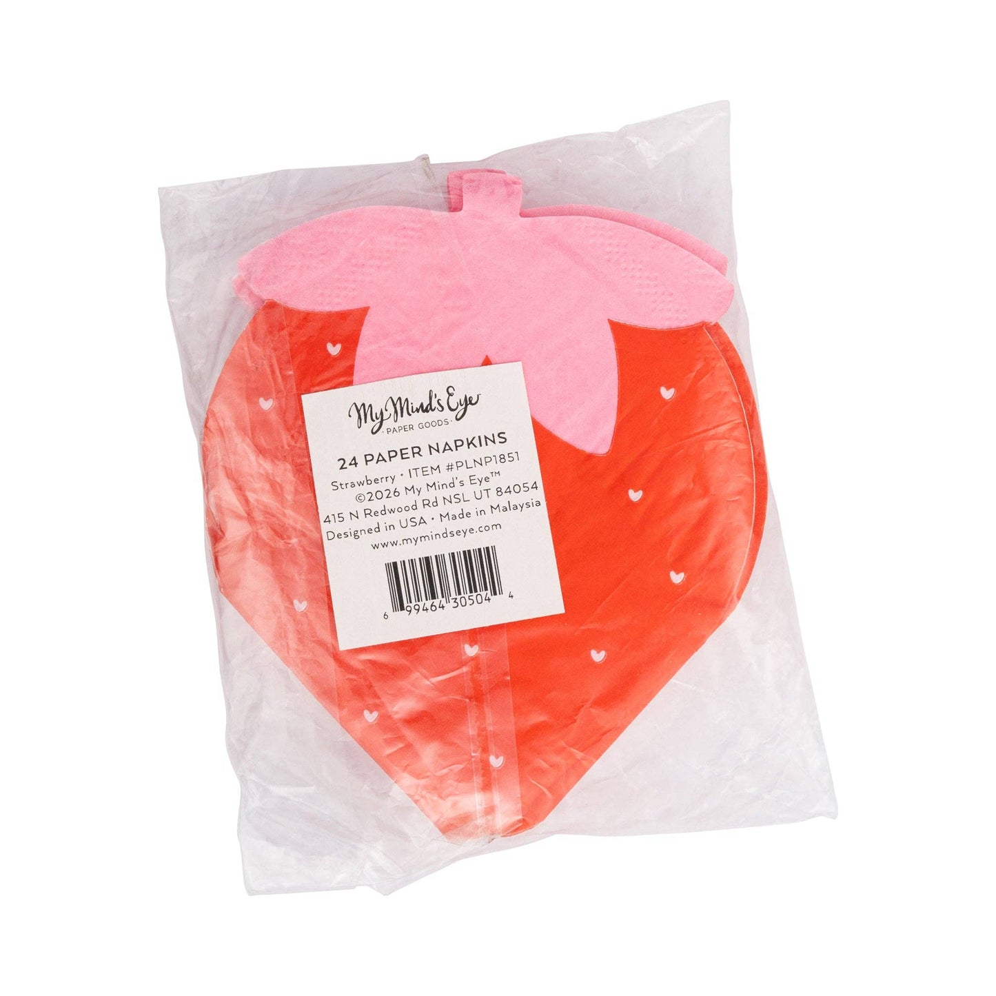 PLNP1851 - Strawberry Cocktail Napkin (24ct)