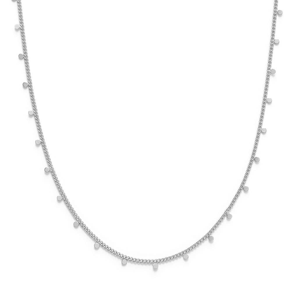 Tiny Dot Necklace: Silver