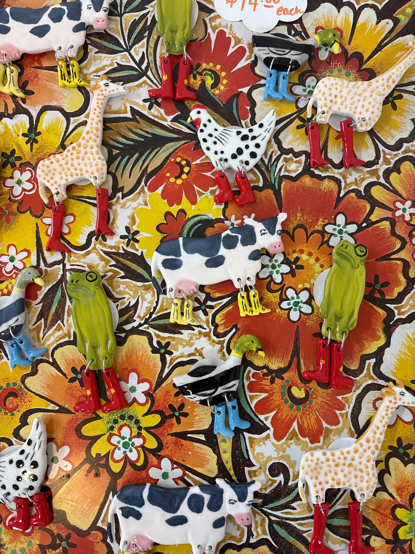 Hazel Mazel Dangling Animal Magnets