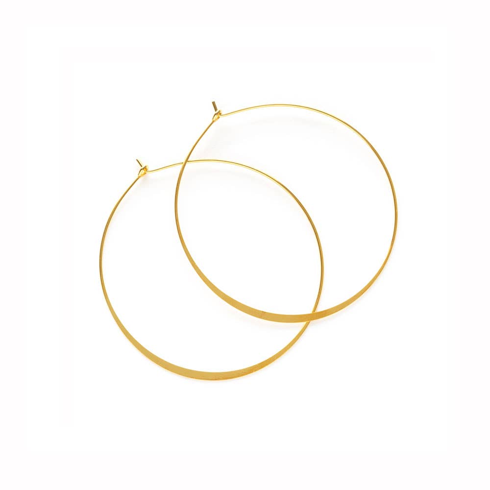 1.5" Classic Hoop Earrings: Gold