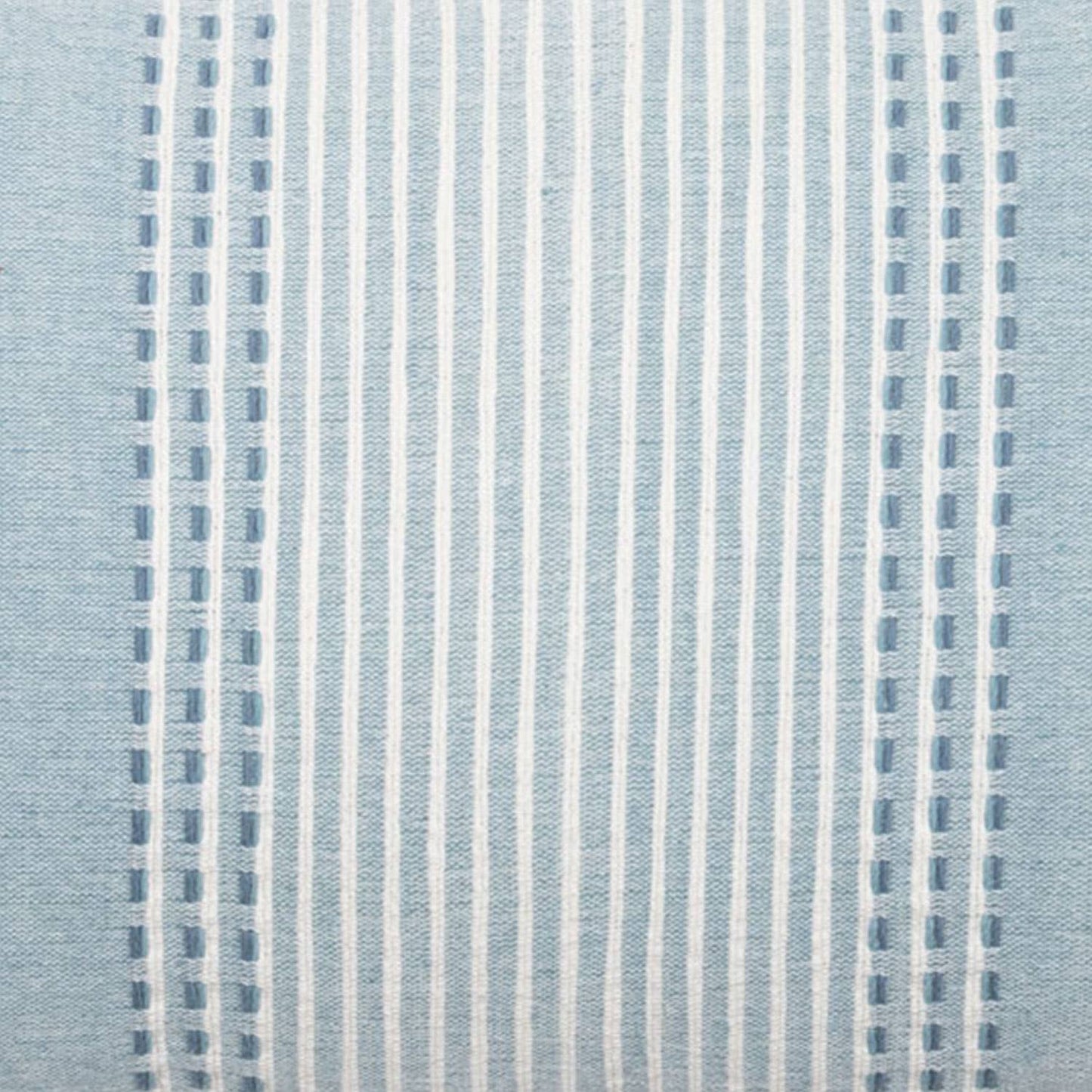 Nila Blue Woven 14x22 Cotton Filled Pillow Hand Tied Tassels