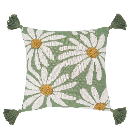 Daisy Floral Throw Pillow