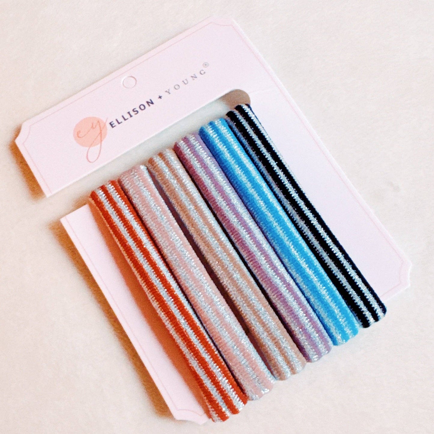 Worlds Best Everyday Hair Ties Set Of 6: Stripes