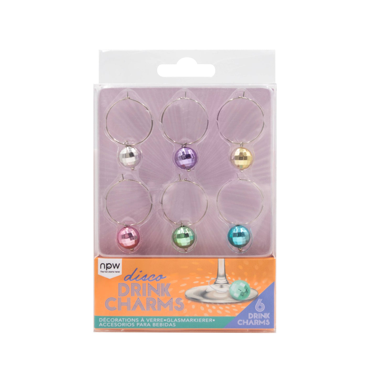 Disco Drink Charms-6 Pack