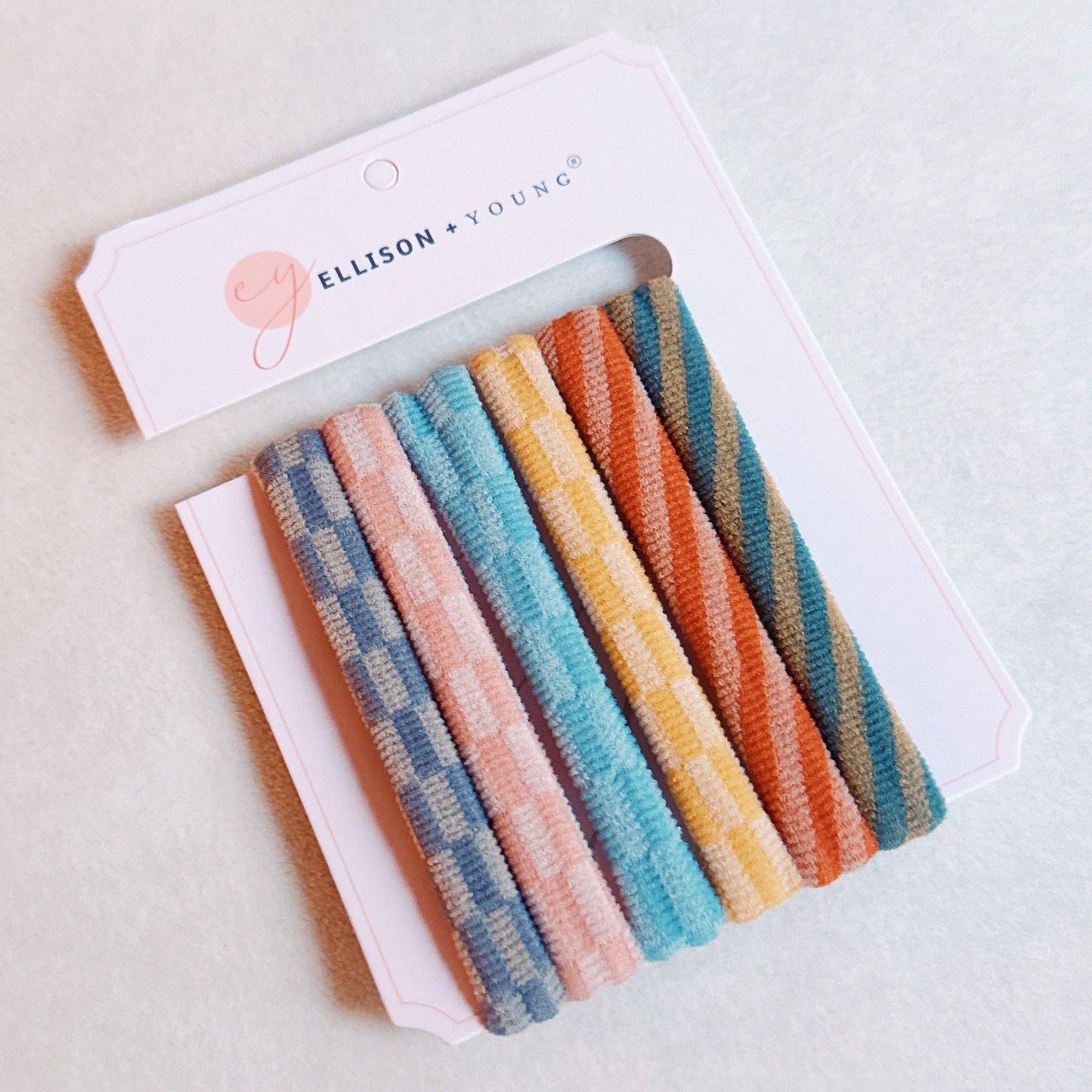 Worlds Best Everyday Hair Ties Set Of 6: Stripes